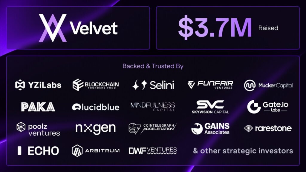 Velvet Capital, an intent-based DeFi operating system, has raised $3.7 million in strategic funding