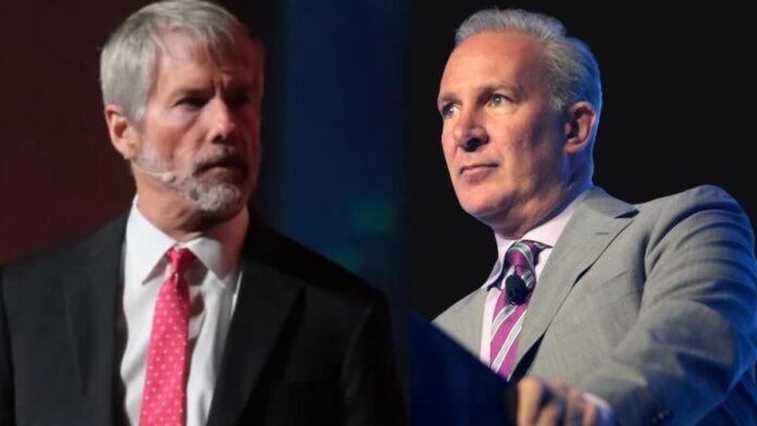 Peter Schiff Warns MicroStrategy’s $70B Bitcoin Fortune Is Just “Paper Gains”