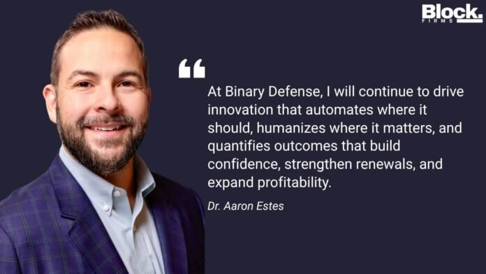 Dr. Aaron Estes Joins Binary Defense as VP of Product